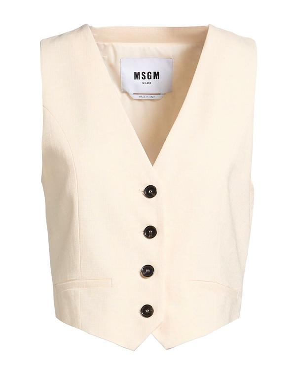 エムエスジイエム レディース トップス より良い ジレ MSGM Ivory 象牙色
