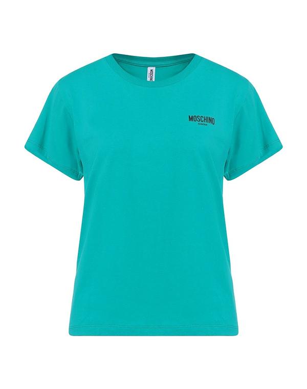 モスキーノ レディース トップス プルオーバー MOSCHINO Turquoise Blue 青色