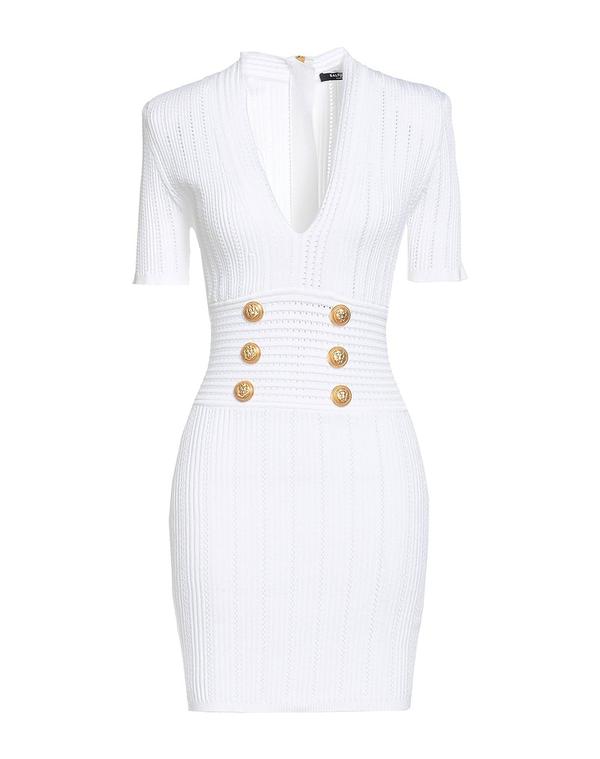 バルマン レディース ドレス BALMAIN チューブドレス White ホワイト