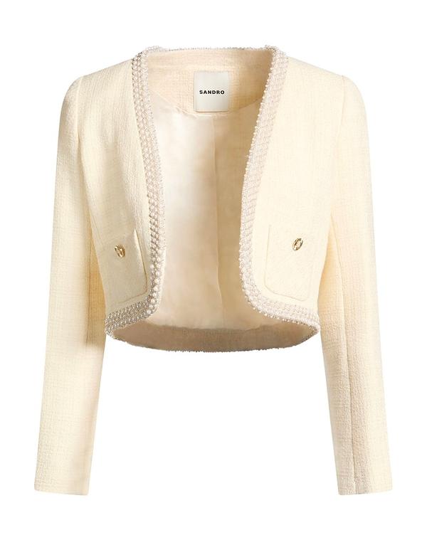 サンドロ レディース アウター ジャケット/ブルゾン SANDRO ブルゾン Off-White オフホワイト