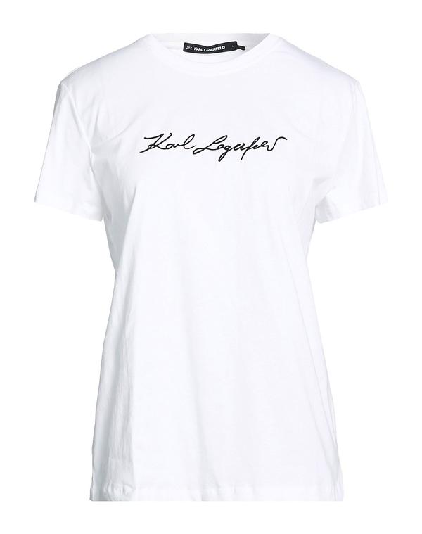 カール ラガーフェルド レディース トップス Tシャツ KARLAGERFELD White ホワイト｜ReVida 店