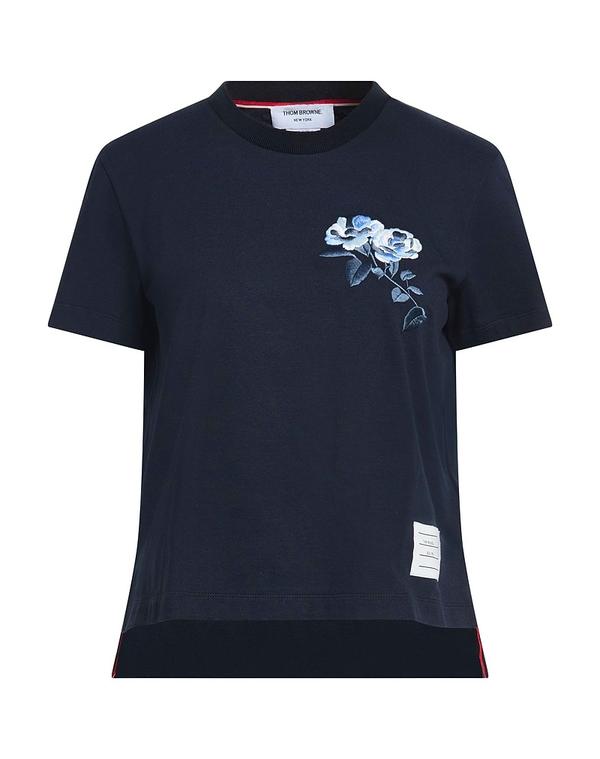 トム赤銅色 レディース トップス ティーシャツ THOM BROWNE Navy 米国海軍