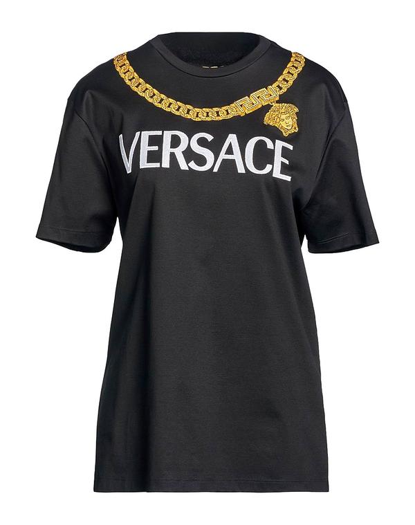 ヴェルサーチ レディース トップス ティーシャツ VERSACE Black 黒いこと