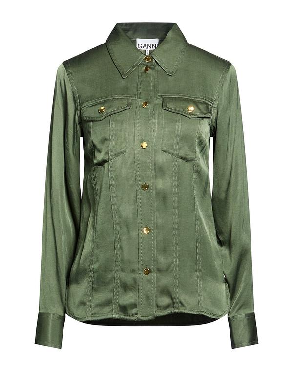 ガニー レディース トップス プルオーバー GANNI \u0026 Military Green 緑であること