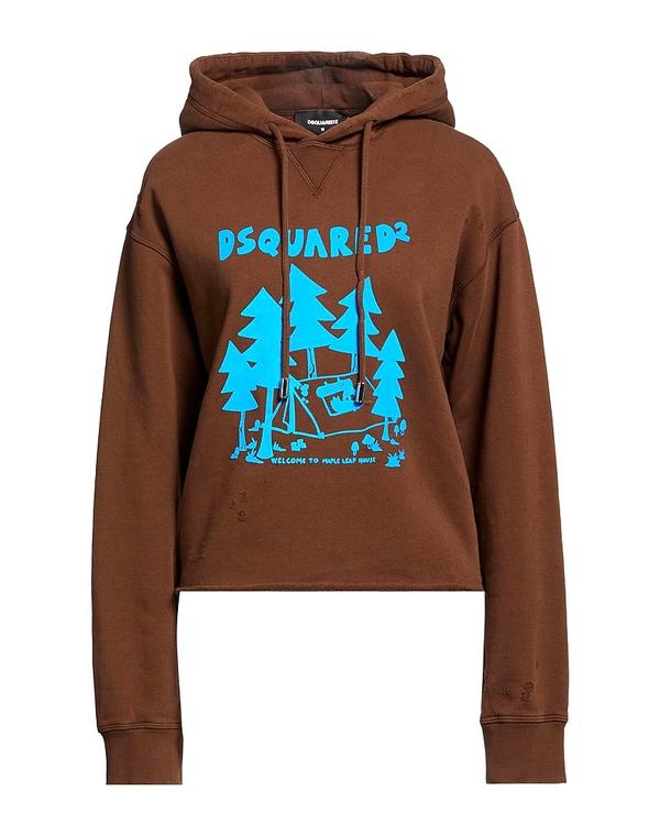 ディースクエアード レディース アウター パーカー・スウェット DSQUARED2 Brown 赤銅色