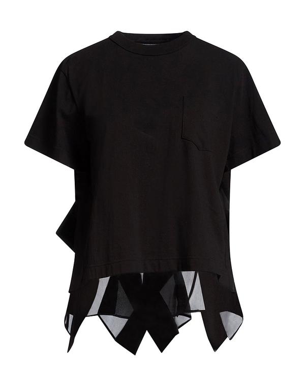 サカイ レディース トップス ティーシャツ SACAI Black 黒いこと