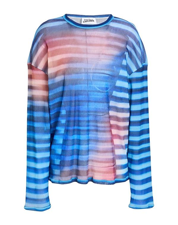ジャン極点 ゴルチエ レディース トップス ティーシャツ JEAN PAUL GAULTIER Azure Blue 青碧
