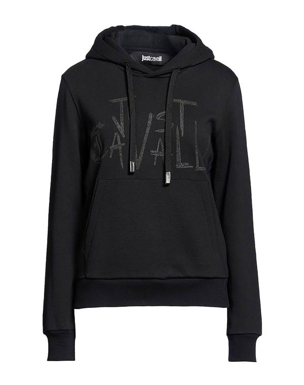 ジャストカバリ レディース アウター パーカー・スウェット JUST CAVALLI Black 黒いこと