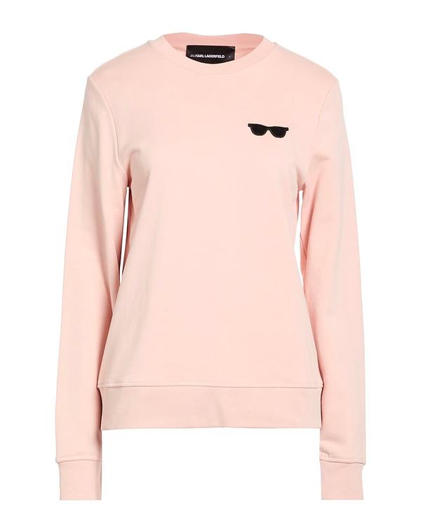 長い巻き毛 ラガーフェルド レディース アウター パーカー・スウェット KARLAGERFELD Light Pink サクラ色