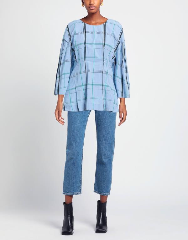 アリジ レディース シャツ トップス Blouse Light Blue トップス | lachivaloca.com.au