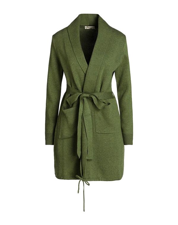 カシミヤ相手 レディース アウター ジレー CASHMERE COMPANY Military Green 緑であること