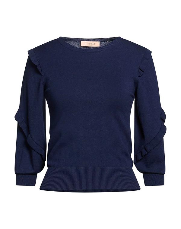 ツイン仕掛ける レディース トップス プルオーバー ティーシャツ TWINSET Navy 米国海軍