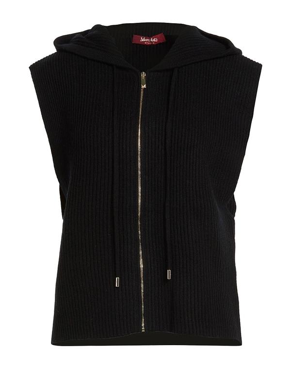 マックスマーラ レディース アウター ジレー MAX MARA STUDIO Black 黒いこと