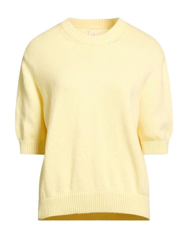 紙凧 レディース アウター ジレー カシミール編み物 KHAITE Pastel Yellow 黄色
