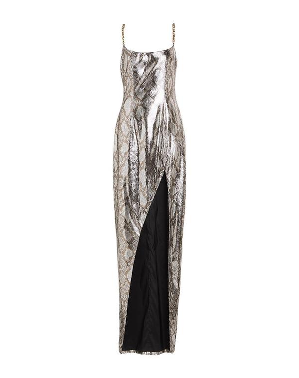 バルマン レディース ドレス BALMAIN ロングワンピース・ドレス Silver シルバー