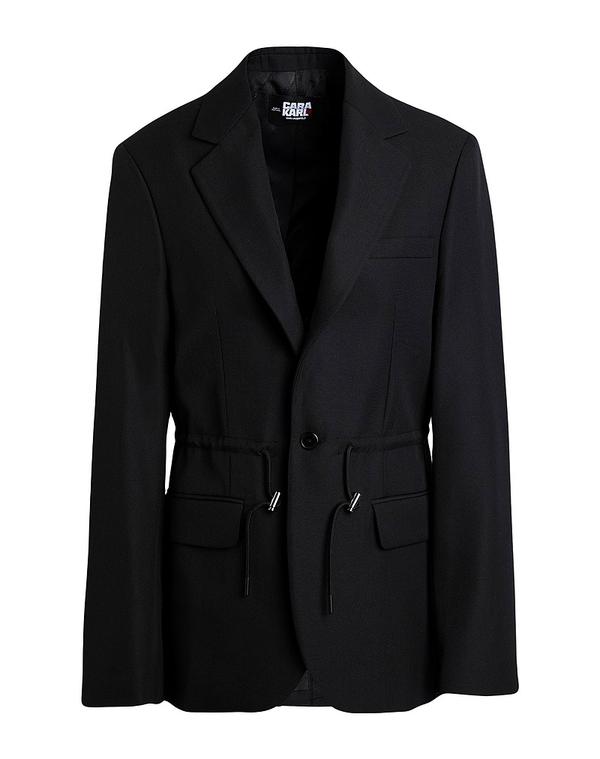 カール ラガーフェルド レディースーツ ブレザー KARLAGERFELD テーラードジャケット Black ブラック｜ReVida 店