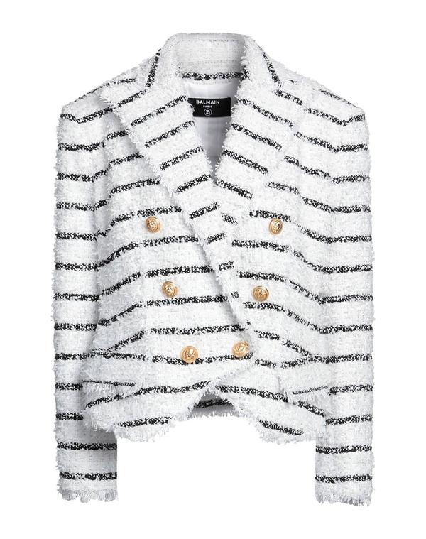 バルマン レディースーツ ブレザー BALMAIN テーラードジャケット White ホワイト