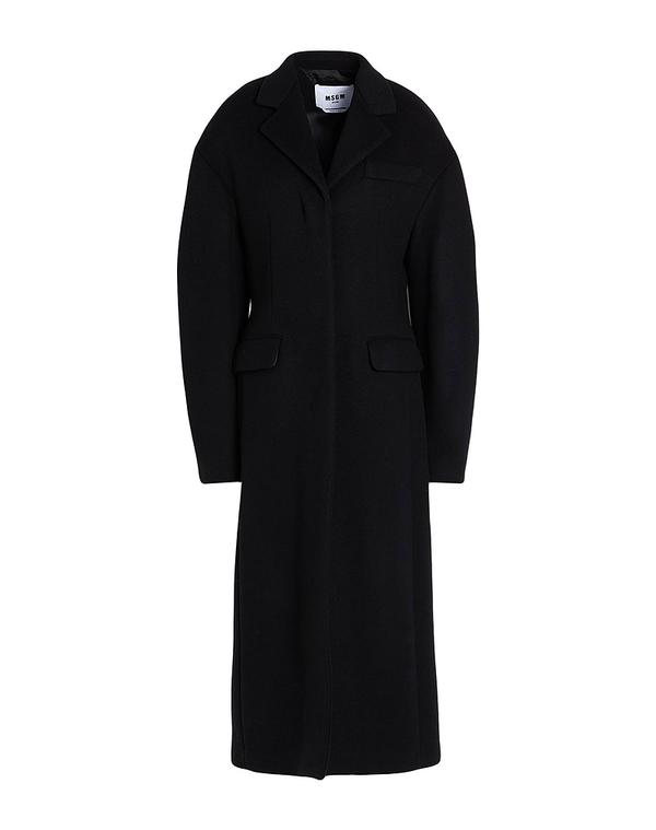 エムエスジイエム レディース アウター 厚地の外套 MSGM Black 黒いこと