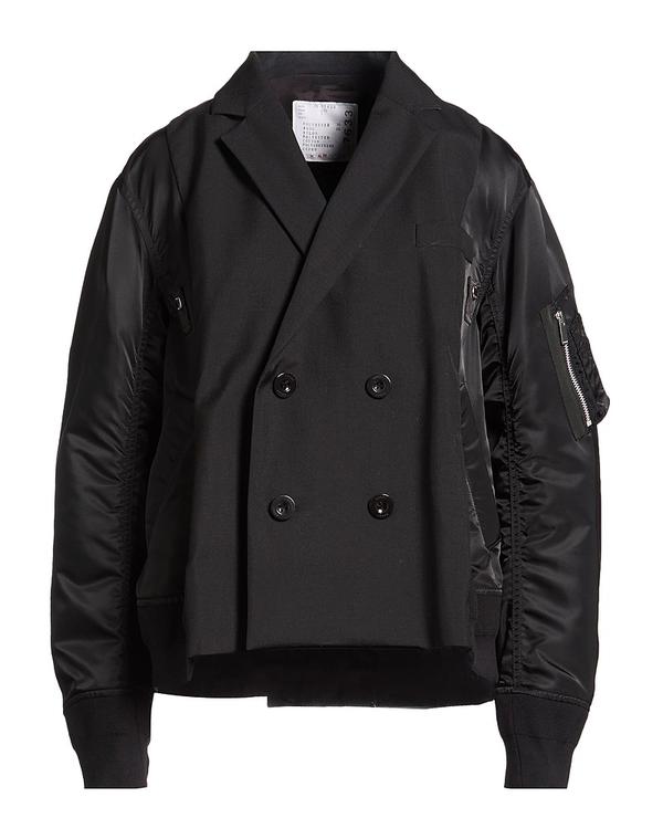 サカイ レディース アウター 厚地の外套 SACAI \u0026 Black 黒いこと