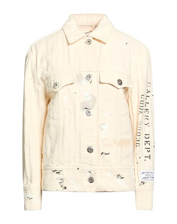 ランバン レディース アウター 上衣・上衣 ジーンズ上衣 LANVIN Off White 象牙色