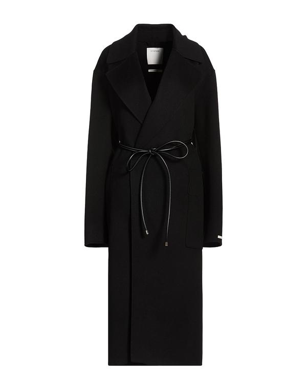 運動競技マックス レディース アウター 厚地の外套 SPORTMAX Black 黒いこと