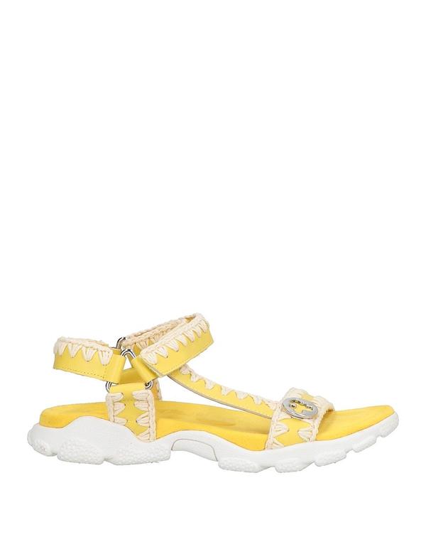 モウ レディース シューズ サンダル MOU Pastel Yellow 黄色