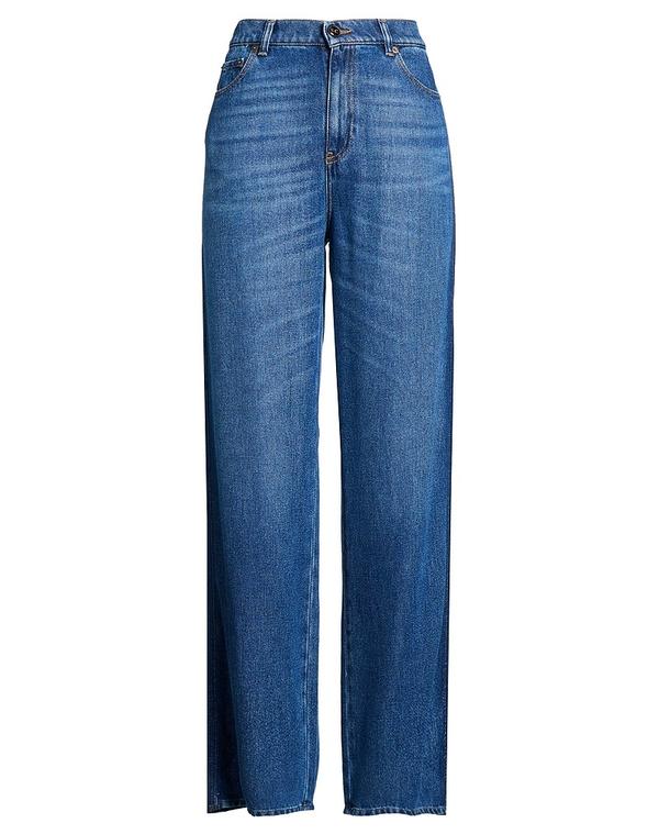 セミクチュール レディース ボトムス ジーンズズボン下 デニム SEMICOUTURE Blue 青色