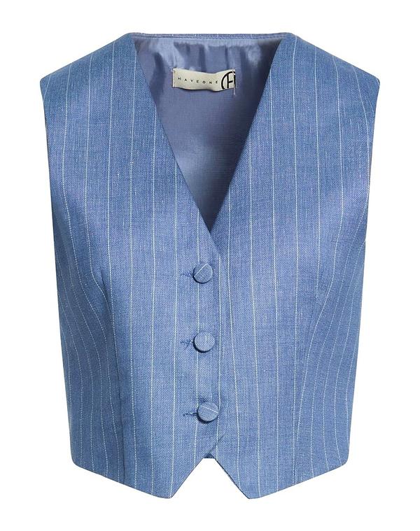 ハブワン レディース トップス ベスト ジレ HAVEONE Light Blue ブルー|ReVida 店