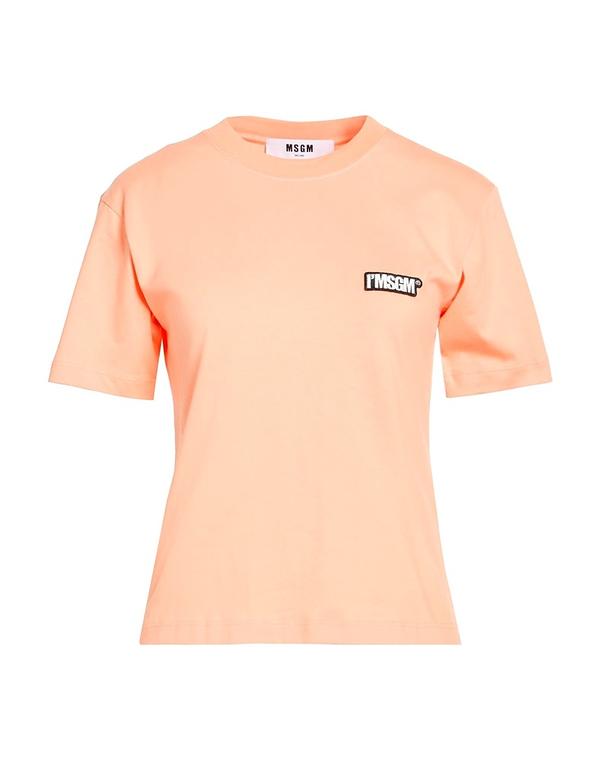 エムエスジイエム レディース トップス ティーシャツ MSGM Ｔシャツ Apricot 杏 トップス-レディースファッション-Tシャツ・カットソー
