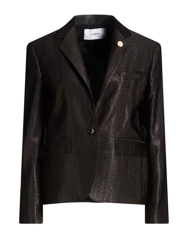 ラルディーニ レディース アウター 上衣・上衣 テーラードジャケット LARDINI Black 黒いこと