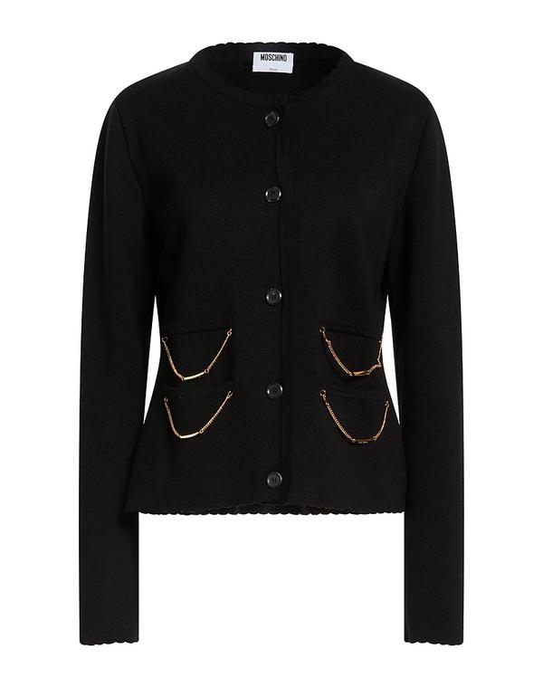 モスキーノ レディース アウター ジレー MOSCHINO Black 黒いこと