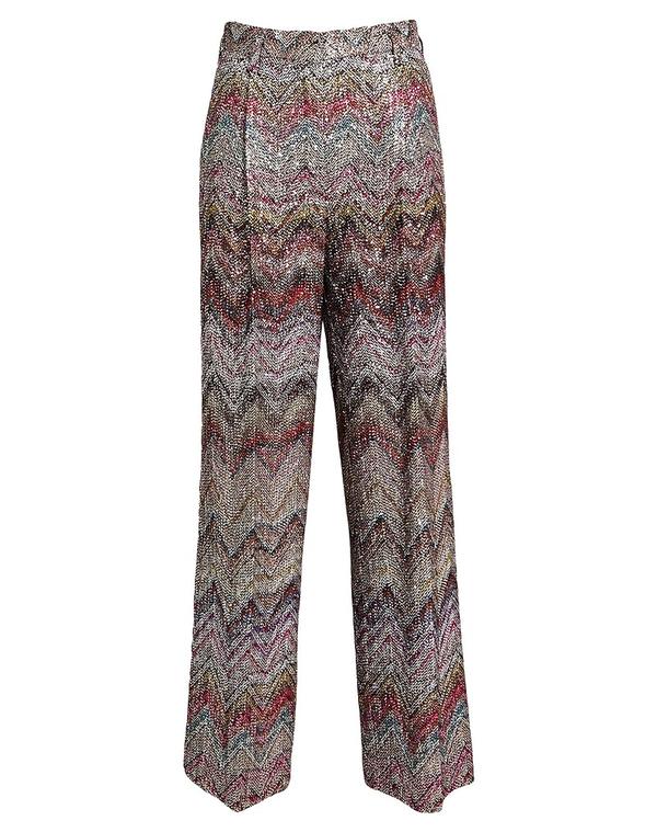 ミッソーニ レディース ボトムス カジュアルパンツ MISSONI Silver シルバー｜ReVida 店