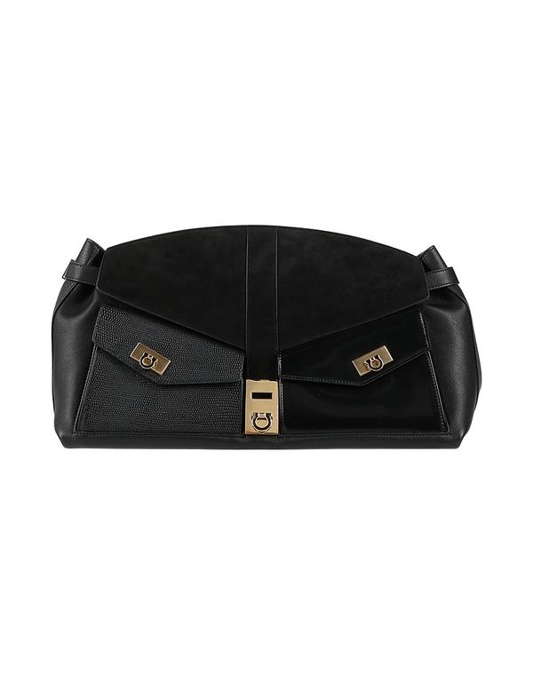 フェラガモ レディース 御徒面子 FERRAGAMO Black 黒いこと