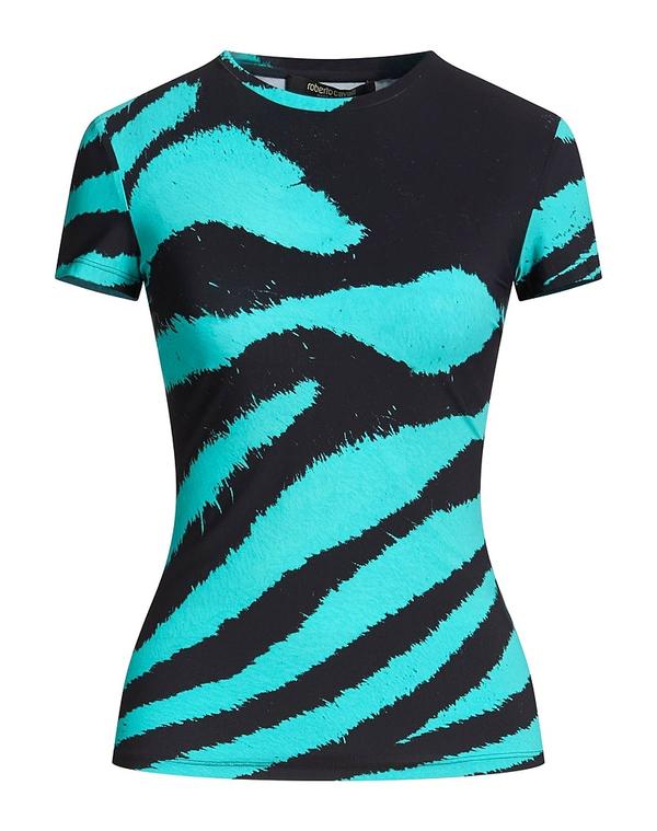 ロベルトカヴァリ レディース トップス ティーシャツ ROBERTO CAVALLI Turquoise Blue 青碧