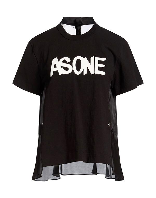 サカイ レディース トップス ティーシャツ SACAI Black 黒いこと