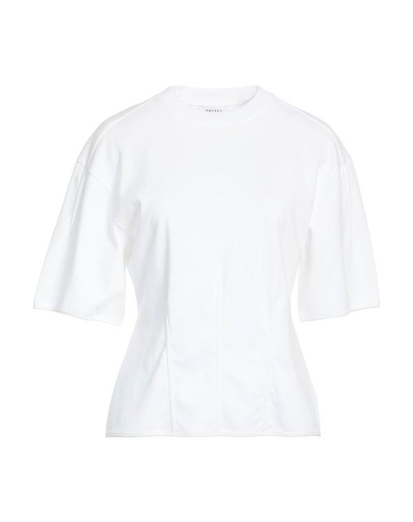 マックイーン レディース トップス ティーシャツ MCQUEEN White 白いこと