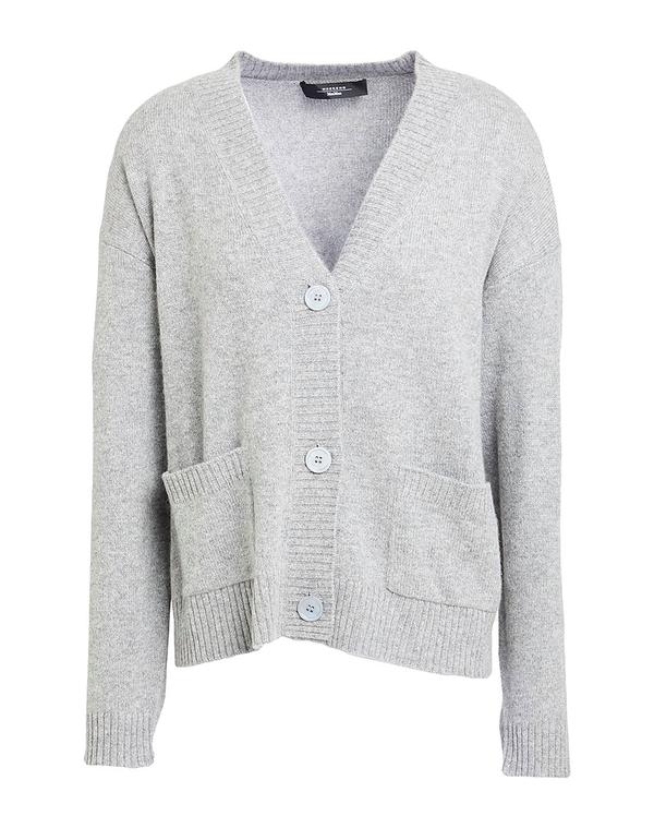 土日 マックスマーラ レディース アウター ジレー カシミール編み物 WEEKEND MAX MARA Gray 薄墨色
