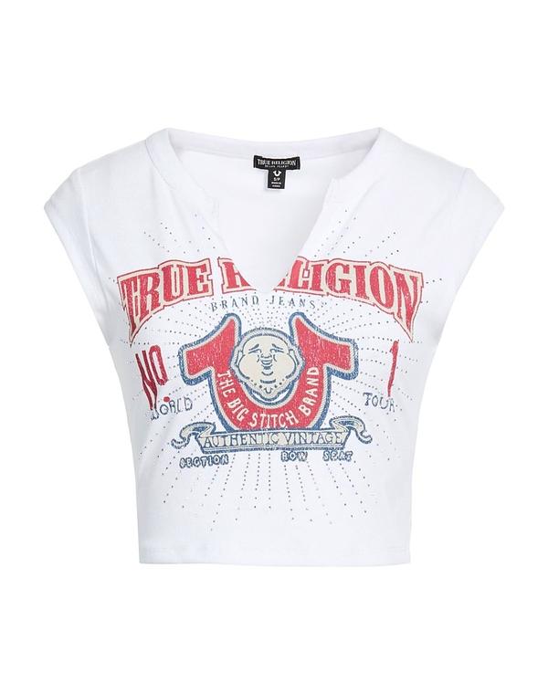 トゥルーレリジョン レディース トップス ティーシャツ TRUE RELIGION White 白いこと