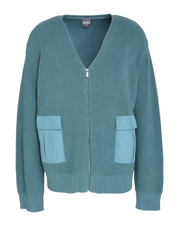 マックスマーラ レディース アウター ジレー チャック付き添い人編み物 MAX MARA Deep Teal ティール