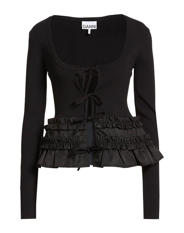 ガニー レディース アウター ジレー GANNI Black 黒いこと