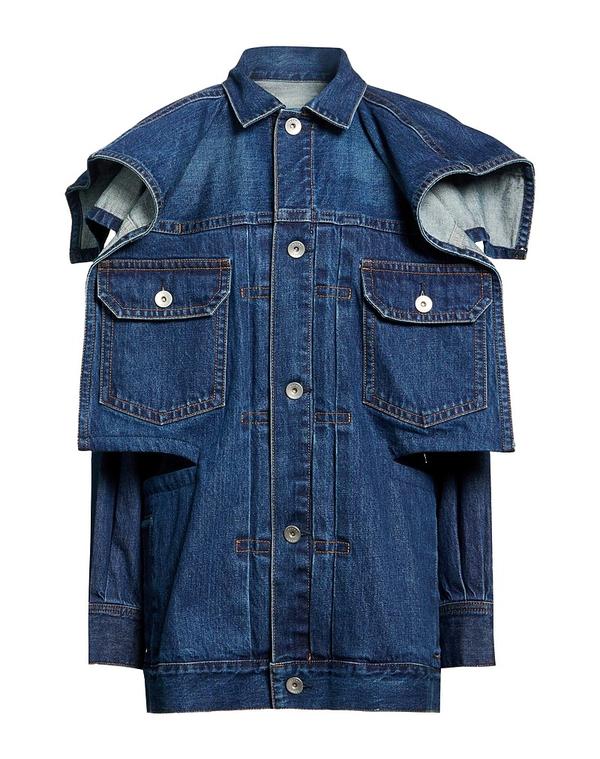 サカイ レディース アウター 上衣・上衣 ジーンズ上衣 SACAI Blue 青碧
