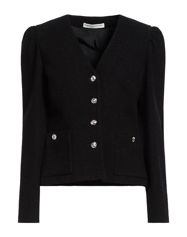 アレッサンドラ 一財産 レディース アウター 上衣・上衣 ALESSANDRA RICH Black 黒いこと