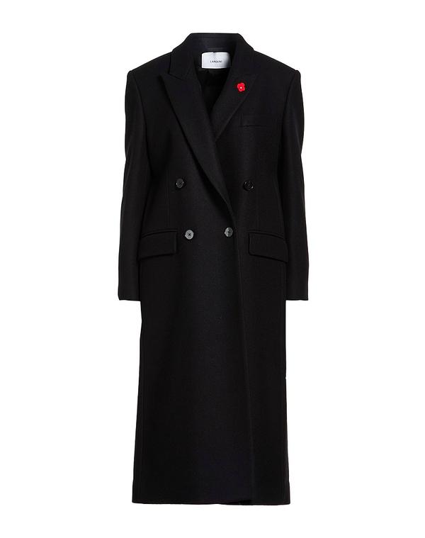 ラルディーニ レディース アウター 厚地の外套 LARDINI Black 黒いこと