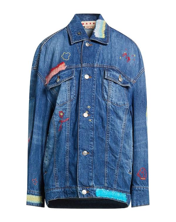 マルニ レディース アウター 上衣・上衣 ジーンズ上衣 MARNI Blue 青み