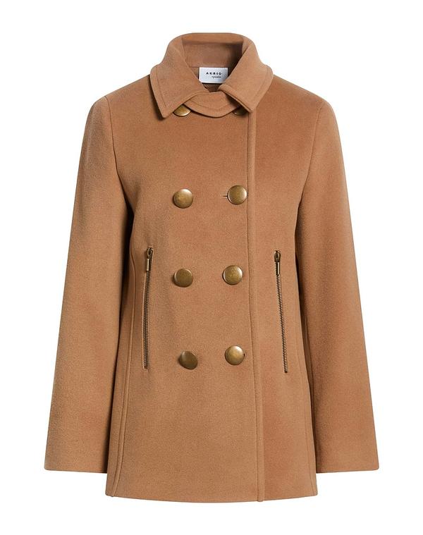 アク木鼠 レディース アウター 厚地の外套 AKRIS Camel 駱駝