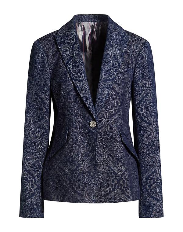 エトロ レディース アウター 上衣・上衣 テーラードジャケット ETRO Navy 米国海軍