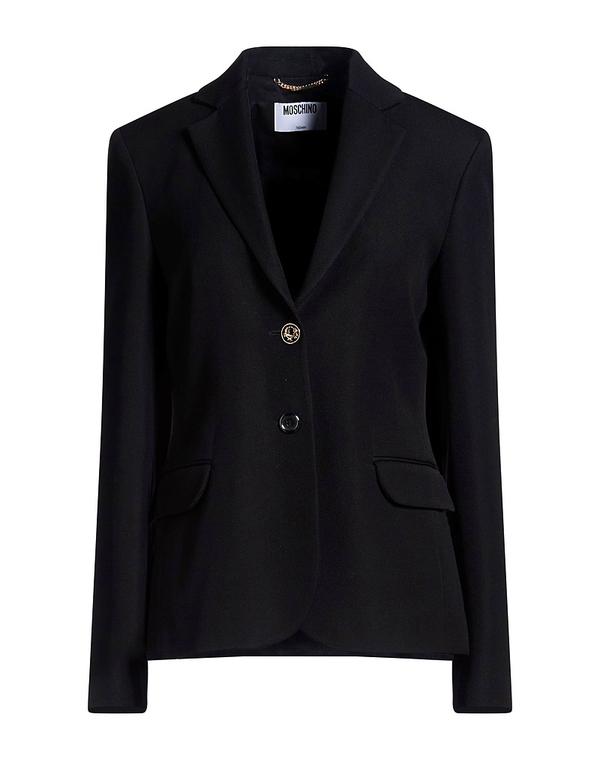 モスキーノ レディース アウター 上衣・上衣 テーラードジャケット MOSCHINO Black 黒いこと