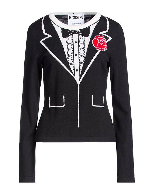モスキーノ レディース トップス プルオーバー ティーシャツ MOSCHINO Black 黒いこと