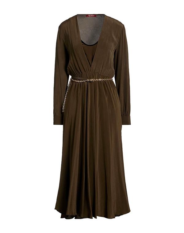 マックスマーラ レディース トップス 衣裳 地絹御召しもの MAX MARA STUDIO Military Green 緑であること