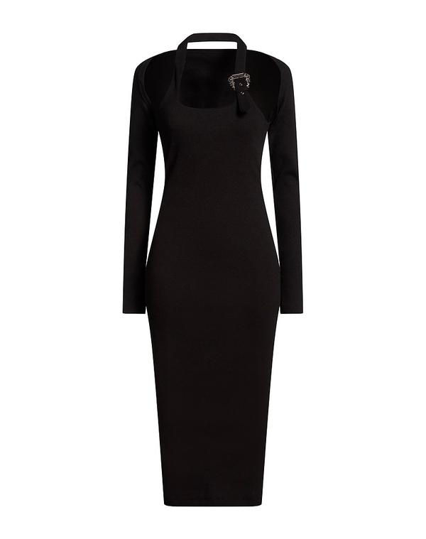 ヴェルサーチ レディース トップス 衣裳 熱電子管御召しもの VERSACE JEANS COUTURE Black 黒いこと